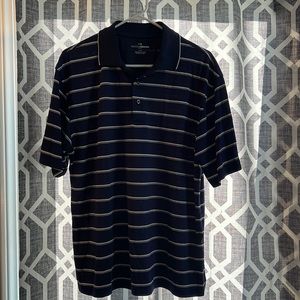 Navy and White Grand Slam Golf Shirt Size L